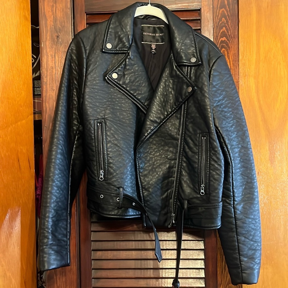 Like new Victoria Secret faux “leather” jacket.